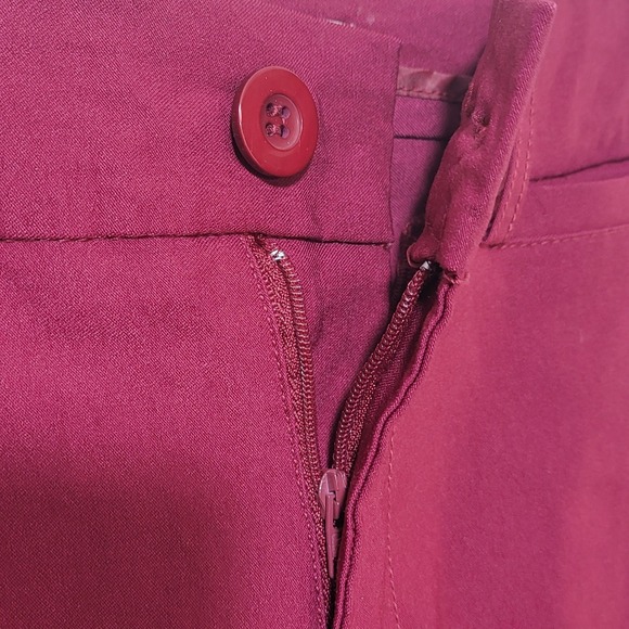 Active USA Kids Burgundy Chino Pants Slim Straight Trousers Maroon Medium - Picture 4 of 11